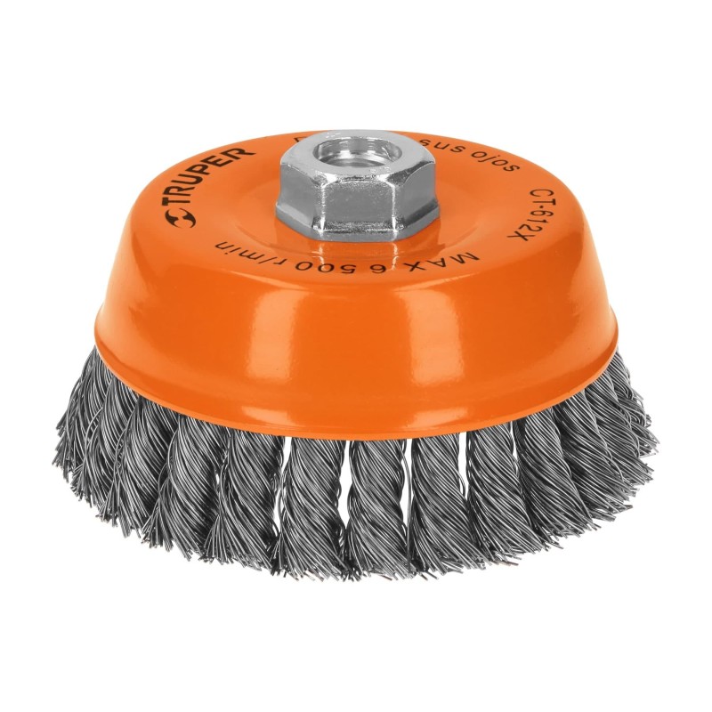 Carda Copa Trenzado Grueso 5" Cal. 0.5mm 5/8-11, Truper