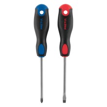 Dúo de Desarmadores 1/4" Mango Comfort Grip Pretul