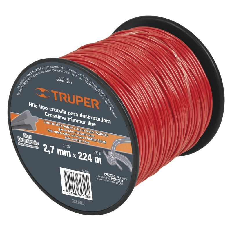 Hilos Redondos para Desbrozadora, en Carrete, 3 lb TRUPER