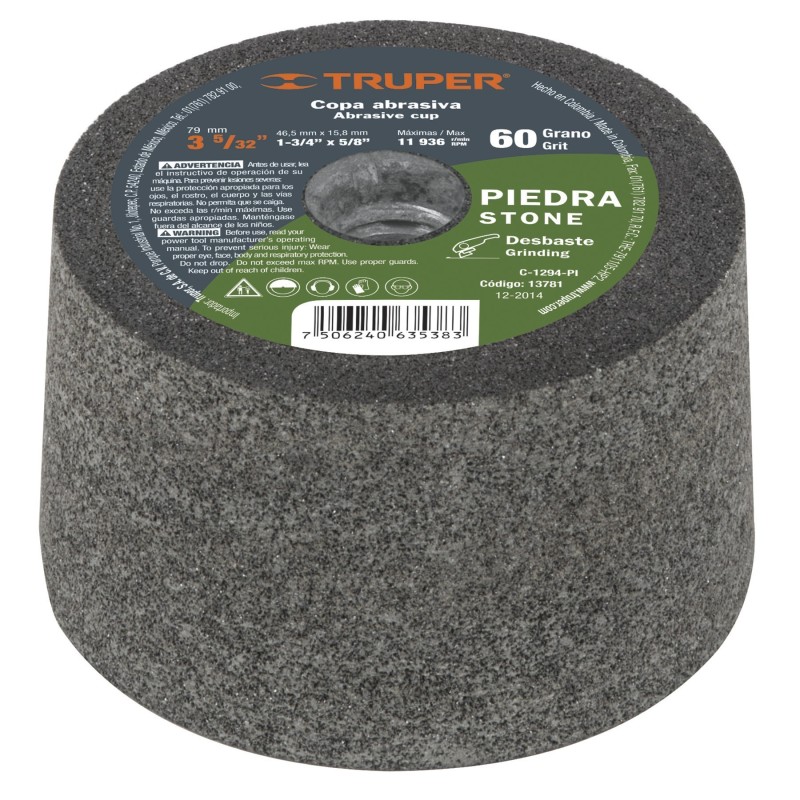 Copas Desbaste Piedra 3 5/32" Carburo Silicio 5/8-11