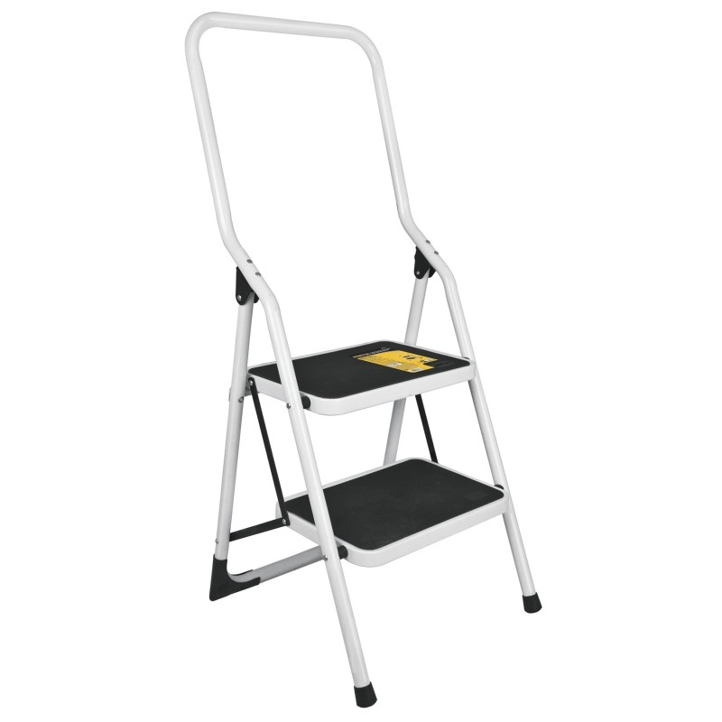 Escalera Tubular Plegable 2 Peld. con Barandal PRETUL