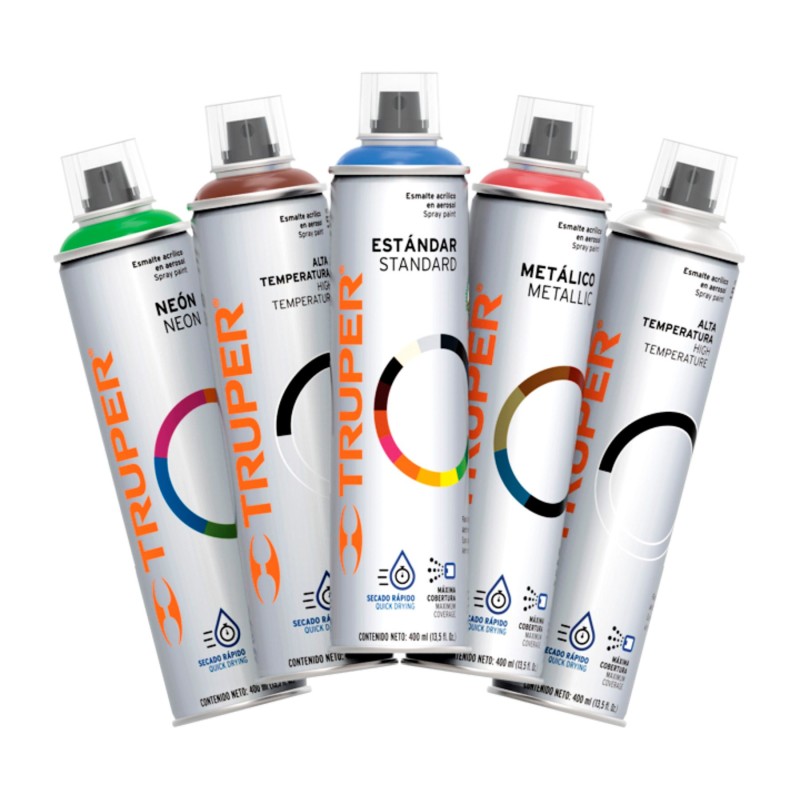 Pinturas en Aerosol colores Sólidos 400 ml TRUPER