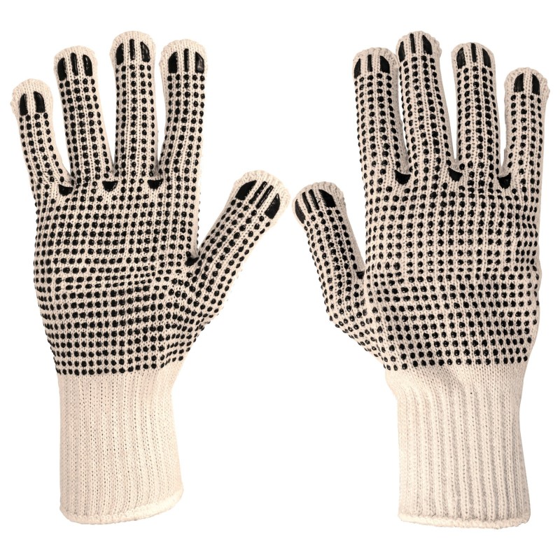 Guantes algodon grueso gris puño ref.212-l