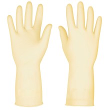 Guantes de látex color natural