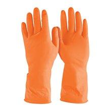 Guantes de látex antiderrapantes naranjas 
