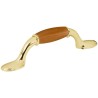Jaladera Laton Brillante Inserto Tipo Madera Jaladera Laton Brillante Inserto Tipo Madera
