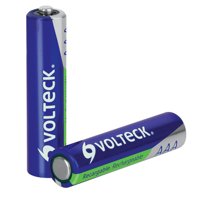 2 Pilas Recargables AAA 1000 mAh VOLTECK