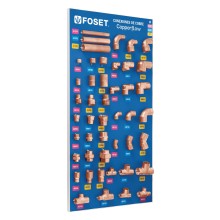 Exhibidor con Conexiones Cobre Foset