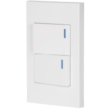 Placa Armada 2 Interruptores 1.5 Módulos Línea Española
