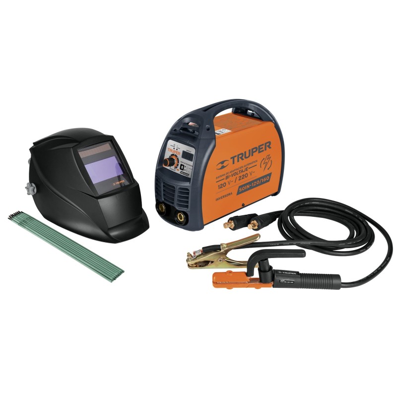 Combo Soldadora Inversora SOIN-120/160 y Careta p/Soldar TRUPER