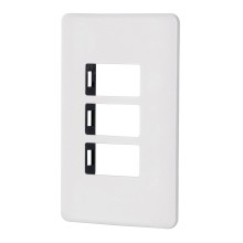 Placa 3 Módulos de Abs Línea Basic Blanca