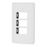 Placa 3 Módulos de Abs Línea Basic Blanca