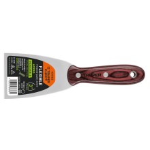 Espátulas ﬂexibles, acero inoxidable, mango de madera de Pakka