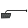 Regadera Cuadrada 8 Acero Inox con Brazo Negro Túbig Regadera Cuadrada 8 Acero Inox con Brazo Negro Túbig