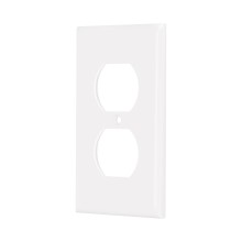 Placa de Abs Dúplex Standard Blanco Volteck