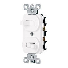 Interruptor Dúplex de Palanca Standard Blanco Volteck