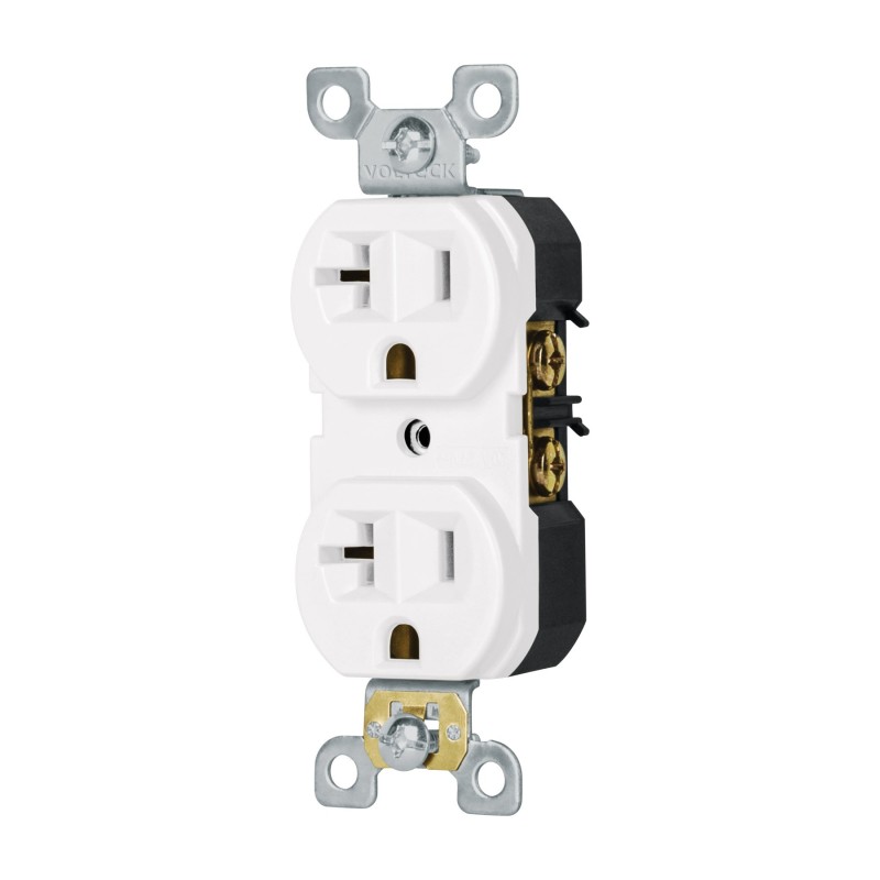 Contacto Dúplex 2 Polos 3 Hilos 20 A Standard Blanco Contacto Dúplex 2 Polos 3 Hilos 20 A Standard Blanco
