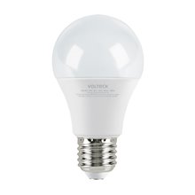 Lámpara LED tipo bulbo, luz cálida, caja, Volteck