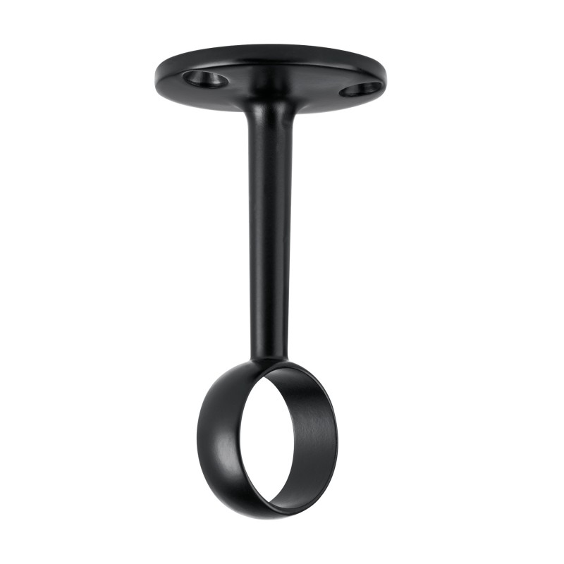 Soporte Negro para Tubo Redondo de Closet Hermex Soporte Negro para Tubo Redondo de Closet Hermex